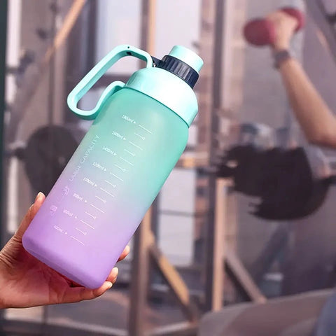 1.8L Gradient Motivational Water Bottle